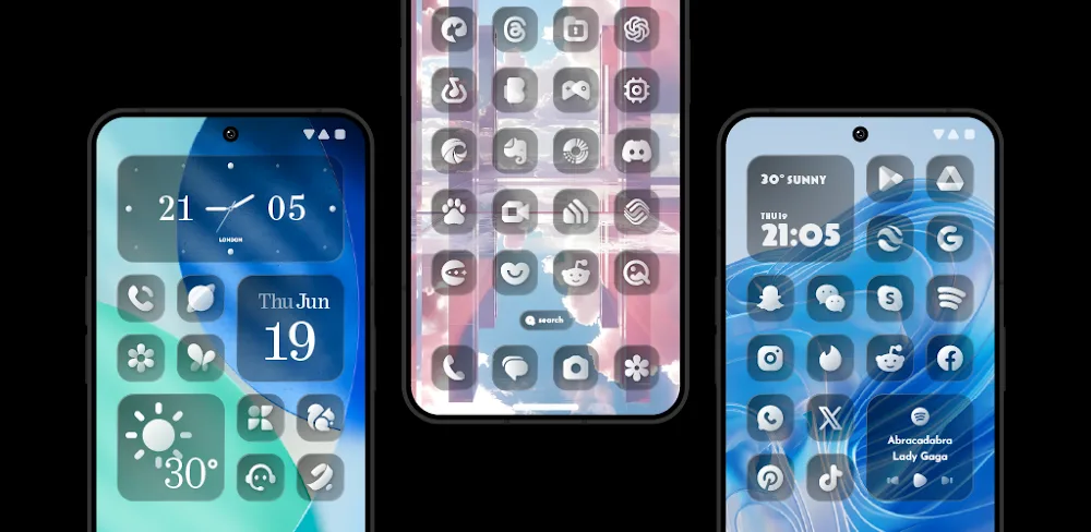 Glass Dark Icon Pack v1.3 MOD APK Download