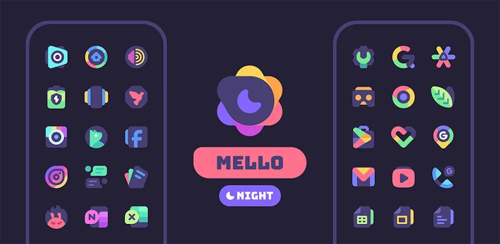 Mello Night Icon Pack v1.2.3 APK MOD Download