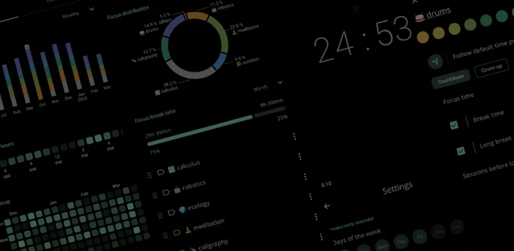 Minimalist Pomodoro Timer v3.1.3 MOD APK Premium Unlocked Download
