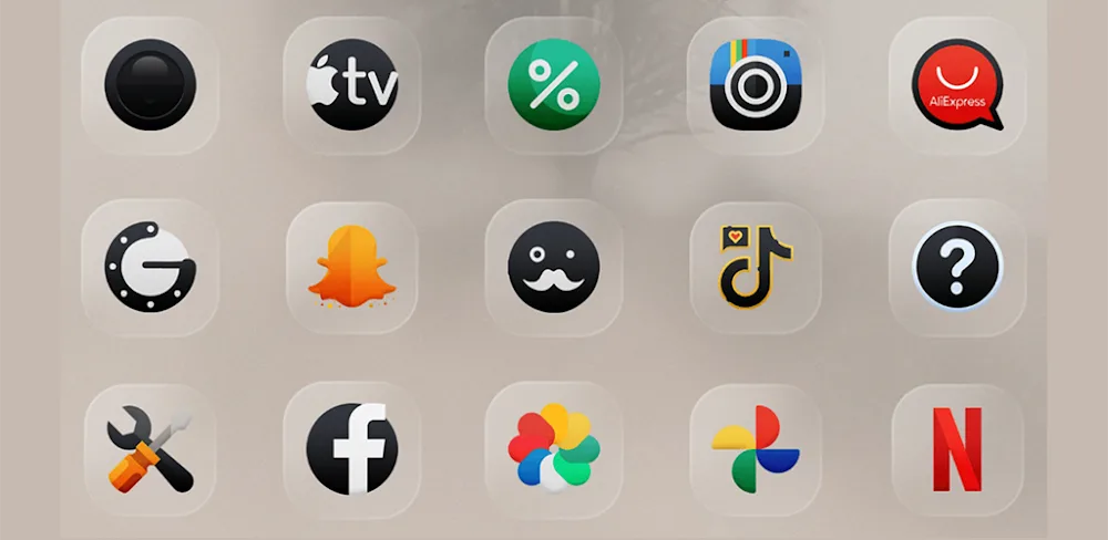 Darko Glass Icon Pack 1.1 APK MOD Download