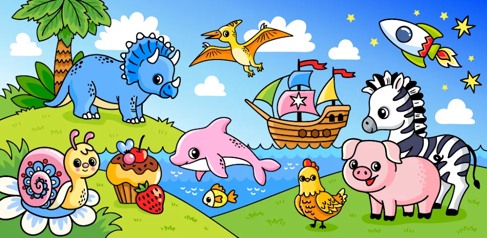 Easy Coloring Book For Kids v1.28 MOD APK (Premium Unlocked) Download
