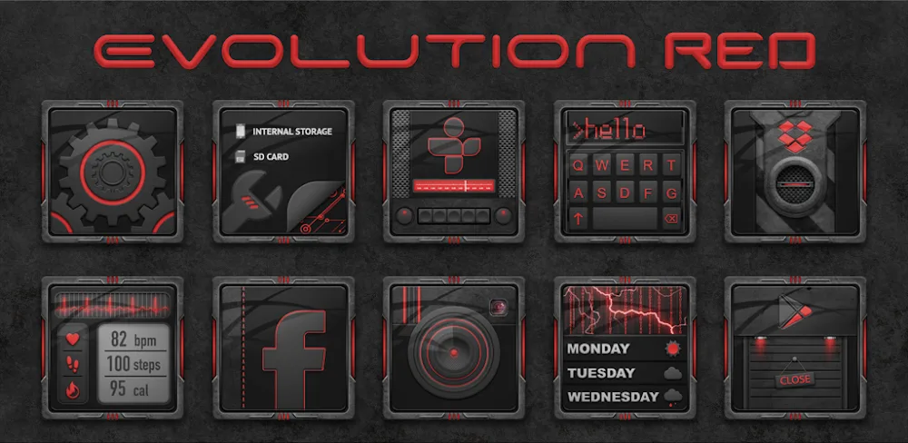 Evolution Red v2.5 MOD APK Download (Red Icon Pack)
