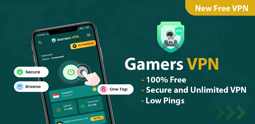 Gamers VPN v1.27 MOD APK Download