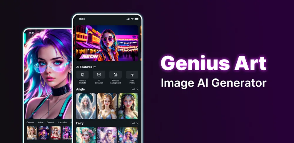 Genius Art: Image AI Generator MOD APK v1.5.4 20251227 Premium Unlocked Download