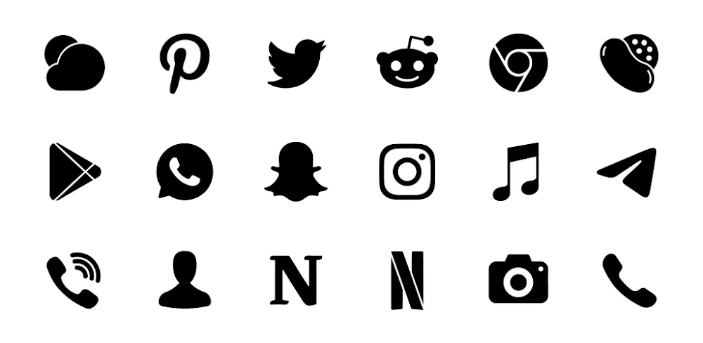 Lena Black - Glyph Icon Pack v2.1.3 MOD APK Download