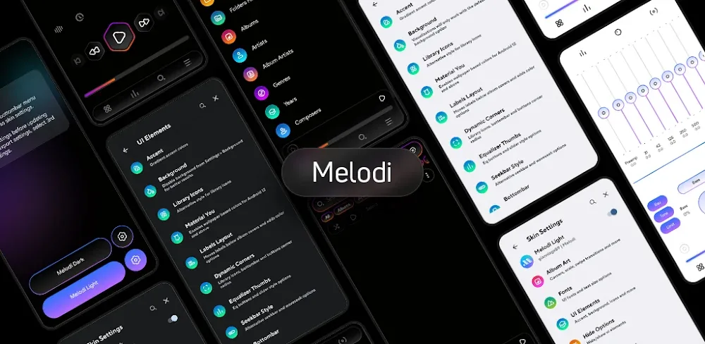 Melodi Poweramp v3 Skin v1.2.6 APK MOD Full Version Download