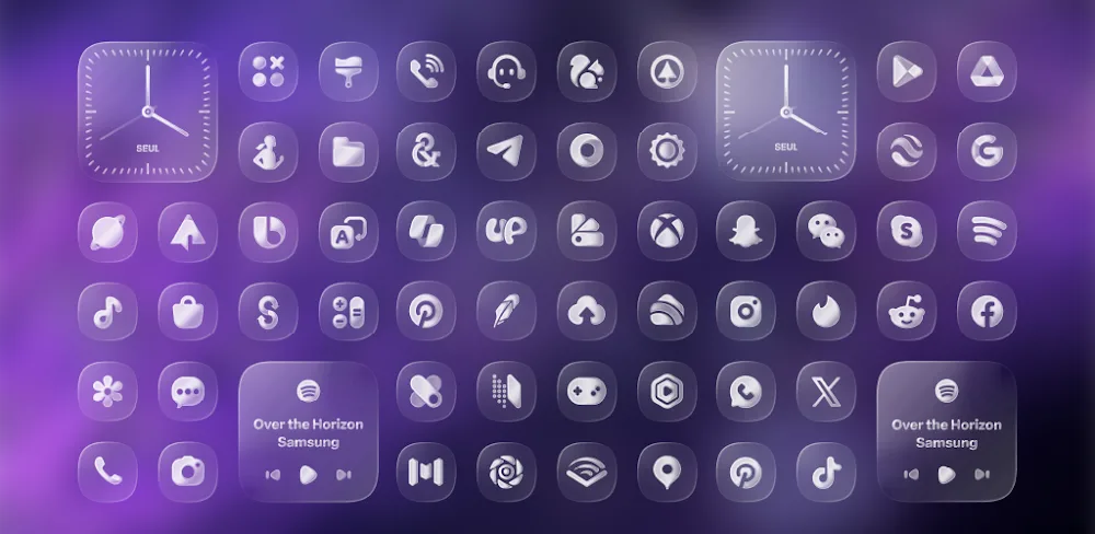 One UI Glass Icon Pack v1.2 MOD APK Download