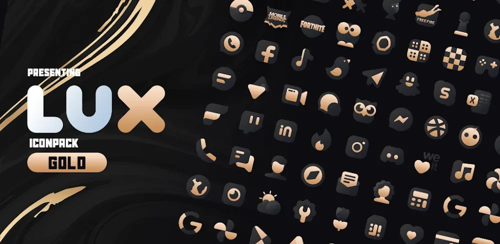 Gold IconPack LuXGold v4.8 MOD APK Download
