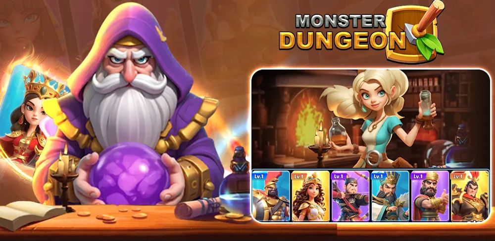 Monster Dungeon: Card RPG Game v1.0.4 MOD APK Download (Mega Mod, Unlimited Gold, Auto Win)