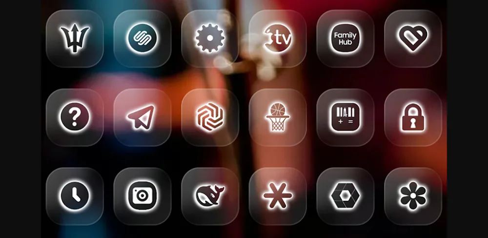 Neon Glass Icon Pack MOD APK v1.1 Download