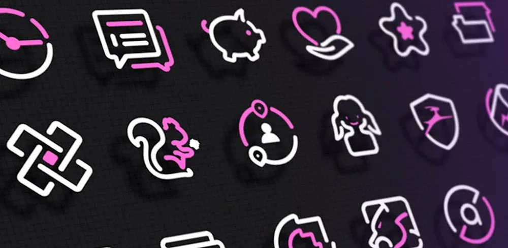 PinkLine Icon Pack LineX Pink v7.1 MOD APK Download