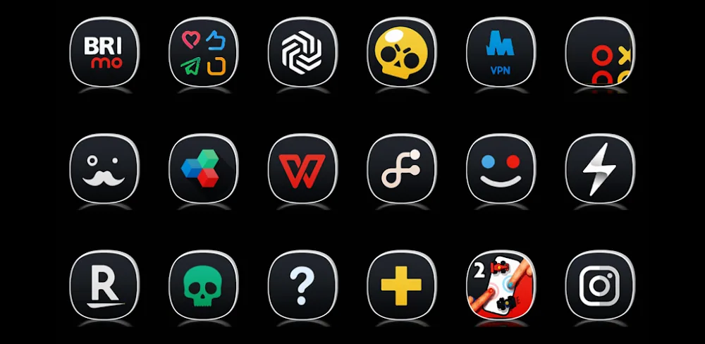 1UI7 DarkR Icon Pack v1.1 MOD APK Download