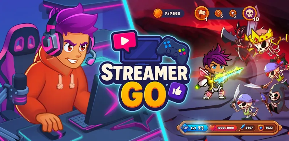 Streamer Go: Idle RPG v1.1.01 MOD APK Download (Idle Game)