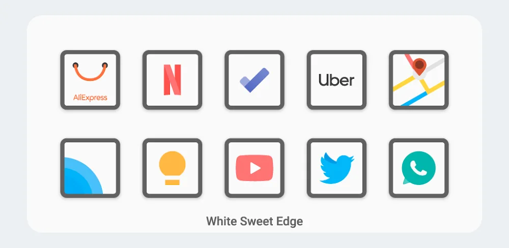White Sweet Edge Icon Pack v2.7 MOD APK Download