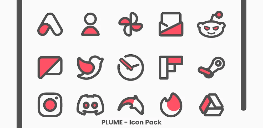 Plume Red Icon Pack v2.0 MOD APK Download Free