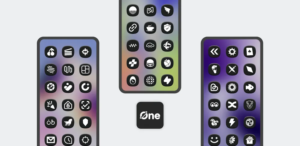 One 3D Dark Icon Pack MOD APK v6.1 Download