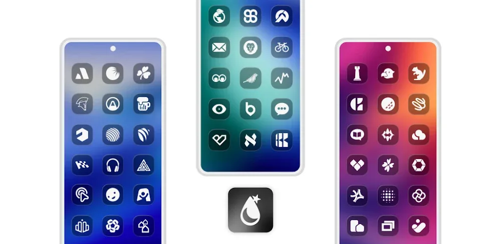 iGlass Dark OS 26 Icon Pack 6.1 MOD APK Download