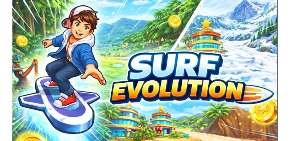 Surf Evolution 1.0.7 MOD APK Download (Unlimited Money) - Game Application